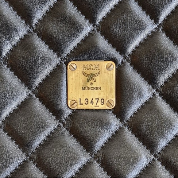 MCM Black Quilted Shoulder Bag - Picture 5 of 10